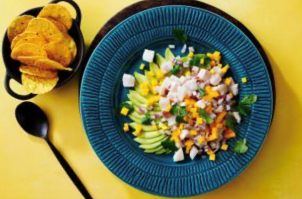 Ceviche with mango and avocado