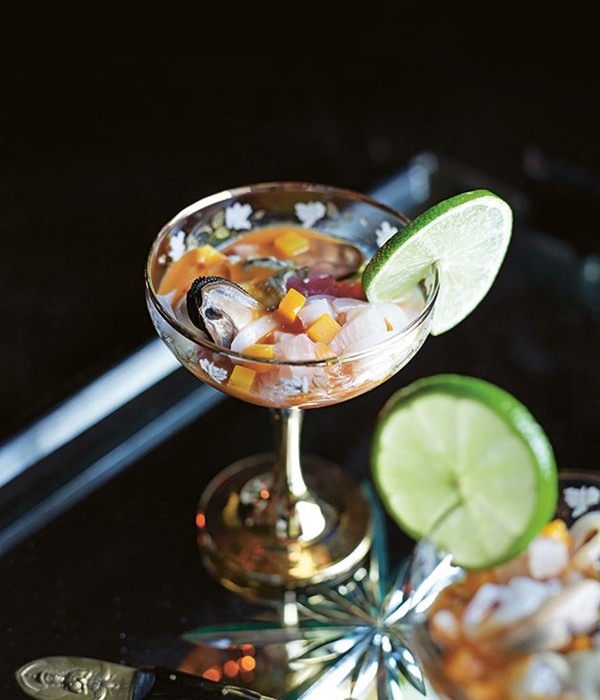 Ceviche with tiger's blood