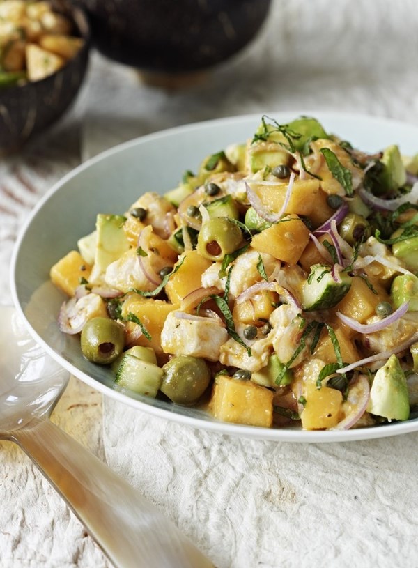 Ceviche with tomato and tequila vinaigrette