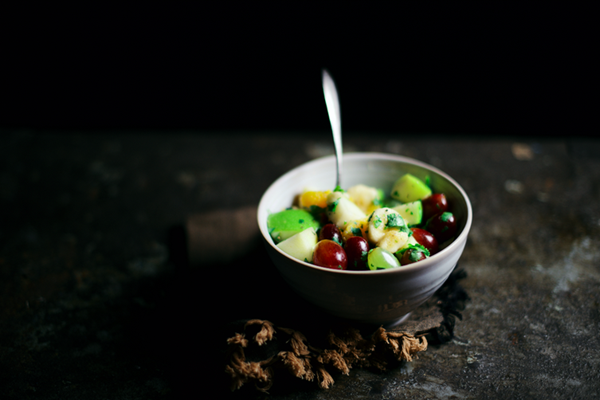 Chaat masala fruit salad