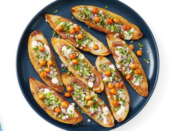 Chaat potato skins