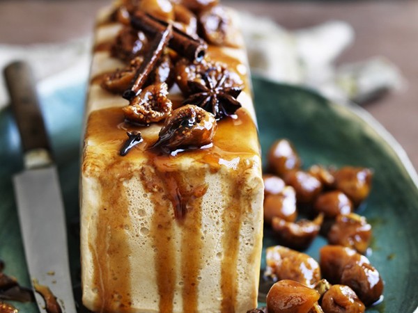 Chai parfait with fig and whole spice syrup