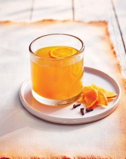 Chai-spiced clementine & maple hot toddy