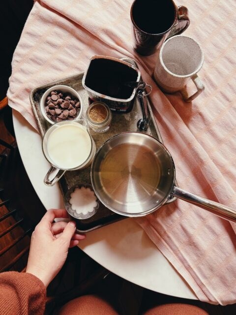 Chai-spiced hot cocoa 