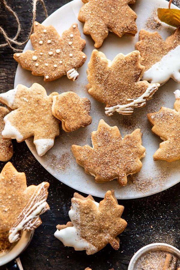 Chai spiced maple sugar cookies with browned butter frosting