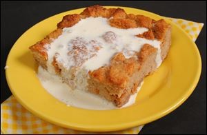 Challah bread pudding with Nutella