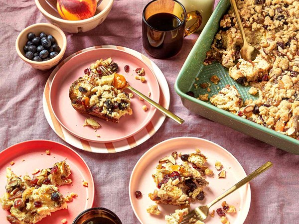 Challah breakfast casserole