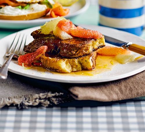 Challah grapefruit French toast