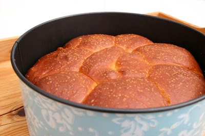 Challah in a cake tin
