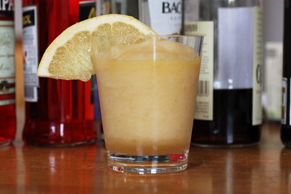 Chamomile, bourbon, sherry and grapefruit slushito