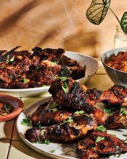 Chamoru barbecue chicken with Juanita's fina'denne'