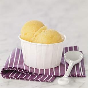 Champagne & peach sorbet