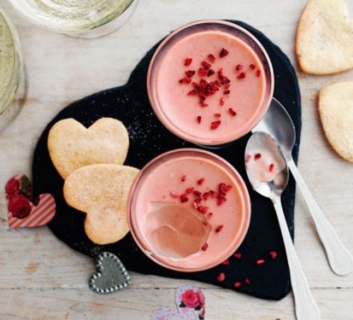 raspberry and champagne posset