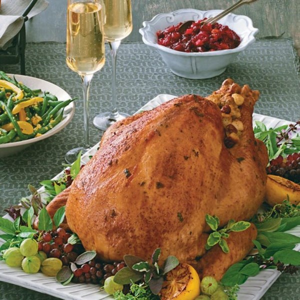 Champagne-basted turkey 