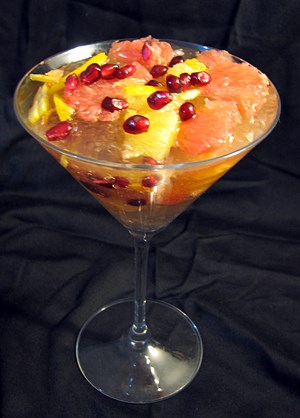 Champagne gelée with citrus fruits and kumquats
