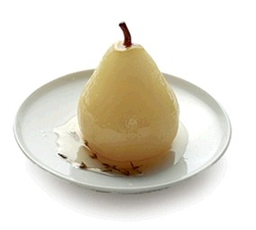 Champagne-poached pears