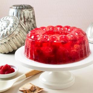 Champagne raspberry jello
