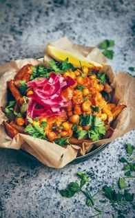 Chana masala fries