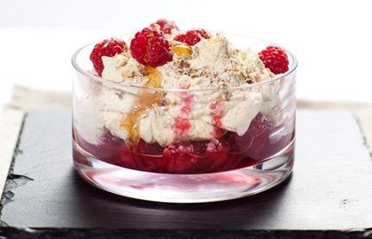 Channel Island raspberry and cream cranachan