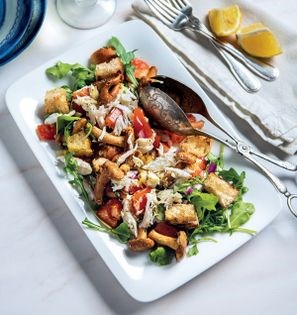 Chanterelle and crab salad [Sandy Ingber]