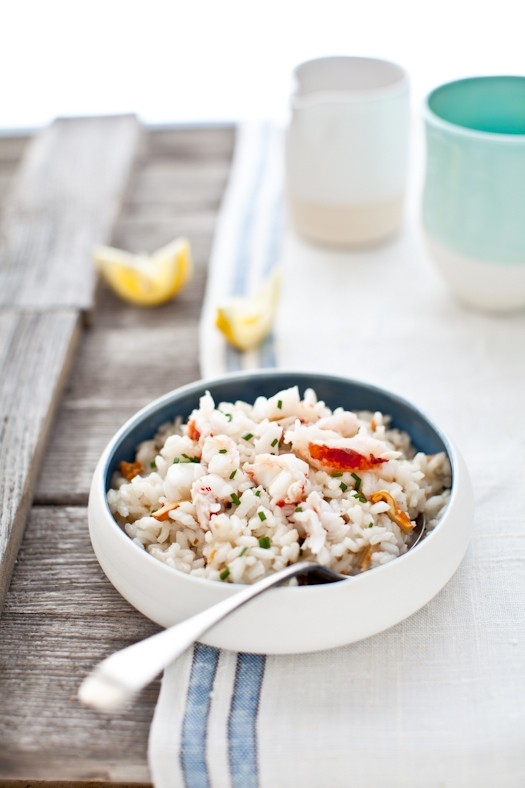 Chanterelles & lobster risotto