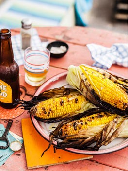 Char-grilled corn