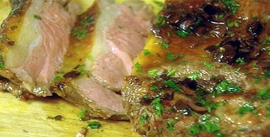 Char-grilled lamb