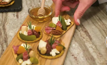 Charcuterie board cracker bites