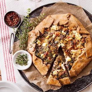 Chard & herbed ricotta galette