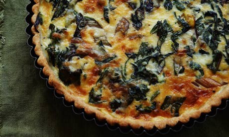 Chard and bacon tart