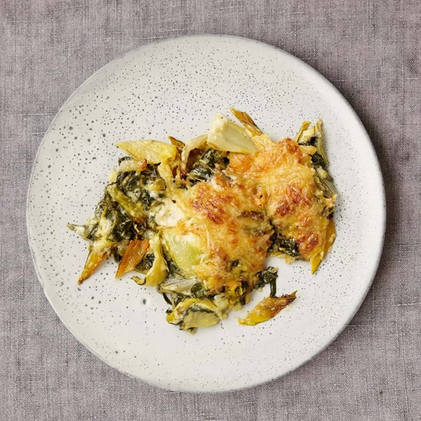 Chard gratin with Gruyère