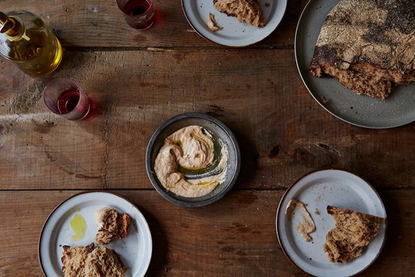 Chard stalk hummus