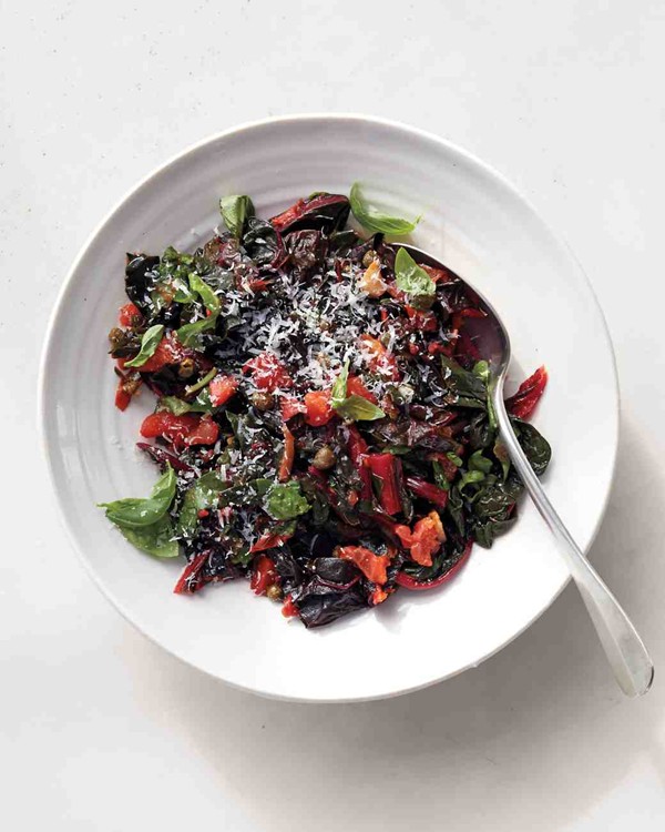 Chard-tomato sauté