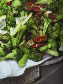 Chargrilled broccoli with chilli and garlic