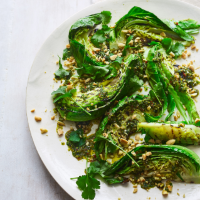 Chargrilled cabbage with Thai-style nam jim and peanuts