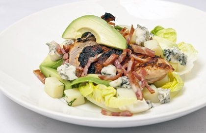 Chargrilled chicken, avocado and Gorgonzola salad