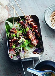Chargrilled pork neck with vermicelli noodles