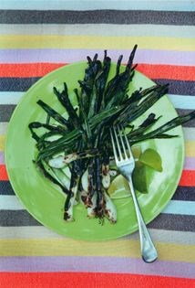 Chargrilled spring onions
