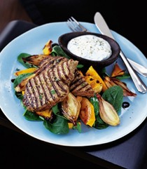 Chargrilled steak with roasted squash