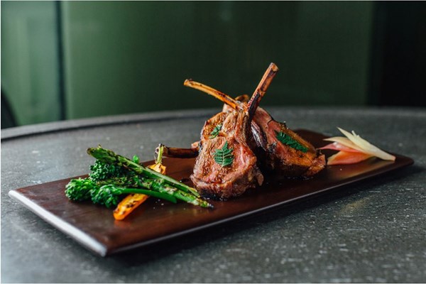 Chargrilled teriyaki lamb chops [Hideki Hiwatashi]
