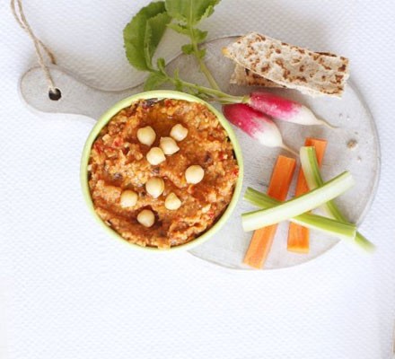 Chargrilled veg houmous with dippers