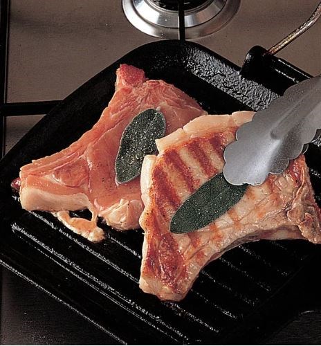 Chargrilling pork chops