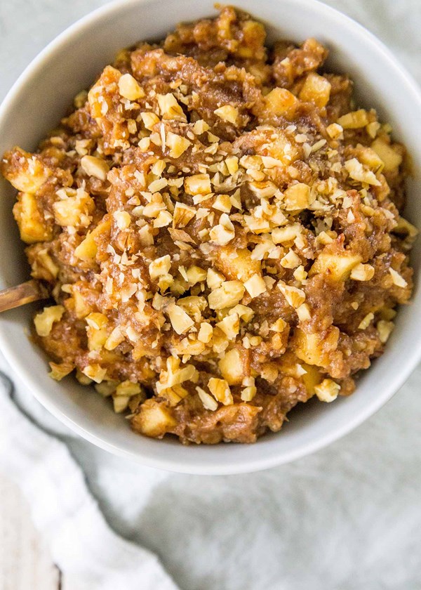 Charoset with apples, dates, and walnuts