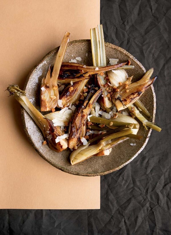 Charred & braised fennel with crumbs