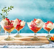 Charred & smoky peach sundae