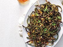 Charred bean salad