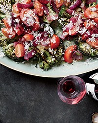 Charred broccoli and red onion salad