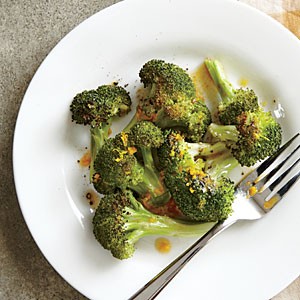 Charred broccoli with orange browned butter