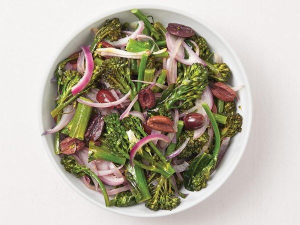 Charred broccolini with olives