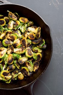 Charred Brussels sprouts